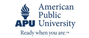 A logo of American Public University for our ranking of the top 10 MPH programs that don’t require GRE